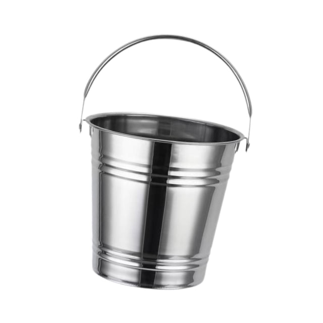 Cubo de hielo, cubeta de metal para bebidas con asa, cubo multiusos para enfriar bebidas. 20 cm
