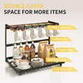 thumbnail image 6 of Coffee Bar Organizer with K Cup Holder, 2-Tier Metal Countertop Station for Pods, Syrups, Mugs, Coffee Condiments & Accessories,No-Assembly Required, Black, 6 of 7