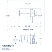 Backyard Discovery Oakmont Cedar Wooden Swing Set with 4 foot dek height.