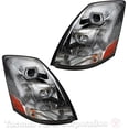 thumbnail image 6 of KOZAK Compatible with Volvo VNL 630 670 730 780 2004-2017 Headlights Projection Chrome with LED bar Halos, 6 of 9