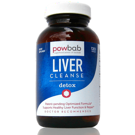 powbab Liver Cleanse Detox & Repair Md Patent Pending Formula for Health Support Aid - 120 caps