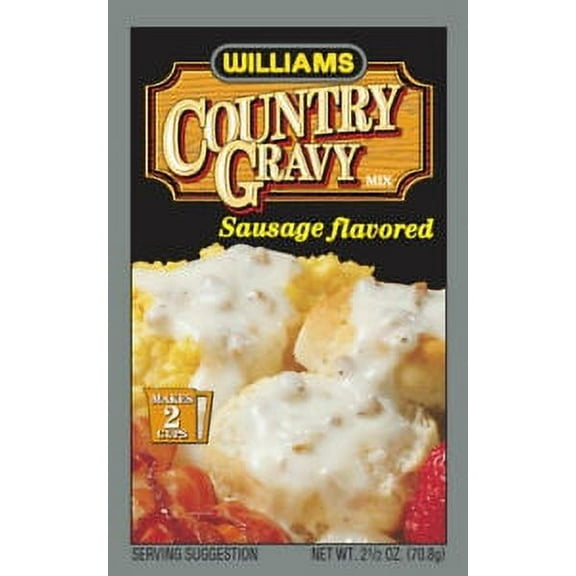 Williams Country Gravy Mix - Sausage Flavored - Makes 2 Cups