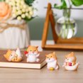 thumbnail image 4 of Lindo Shiba Inu Decoración del Tablero del Coche Figura de Perro de Dibujos Animados Adorno de Escritorio para la Oficina del Coche Decoración del hogar Estatua de muñeca de Perro de Micro Resina 7 C, 4 of 5