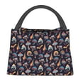 thumbnail image 2 of Vsdgher Mushroom Doodle Print Insulated Reusable Bags with Sturdy Zipper and Handles, Foldable Totes for Hot or Cold Food Bring or Delivery, 2 of 8
