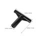 thumbnail image 2 of Moluckfu 6Ud Conectores T Tubo En T Y Cubiertas De Polos Para Accesorios De Repuesto En Plástico Negro, 2 of 7