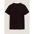thumbnail image 2 of Camiseta informal de verano para hombre, cuello redondo, 100 % algodón, manga corta ligeramente elástica, estampado del alfabeto, corte regular, 180 g/m², ideal para deportes de ocio., 2 of 5