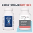 thumbnail image 3 of ARG Biotin 5000 - Delivers 5000 mcg Biotin - Vitamin B - Metabolism & Energy Production Support - Hair, Skin & Nail Supplement - Gluten-Free - 60 Servings - 60 Vegetarian Capsules, 3 of 5