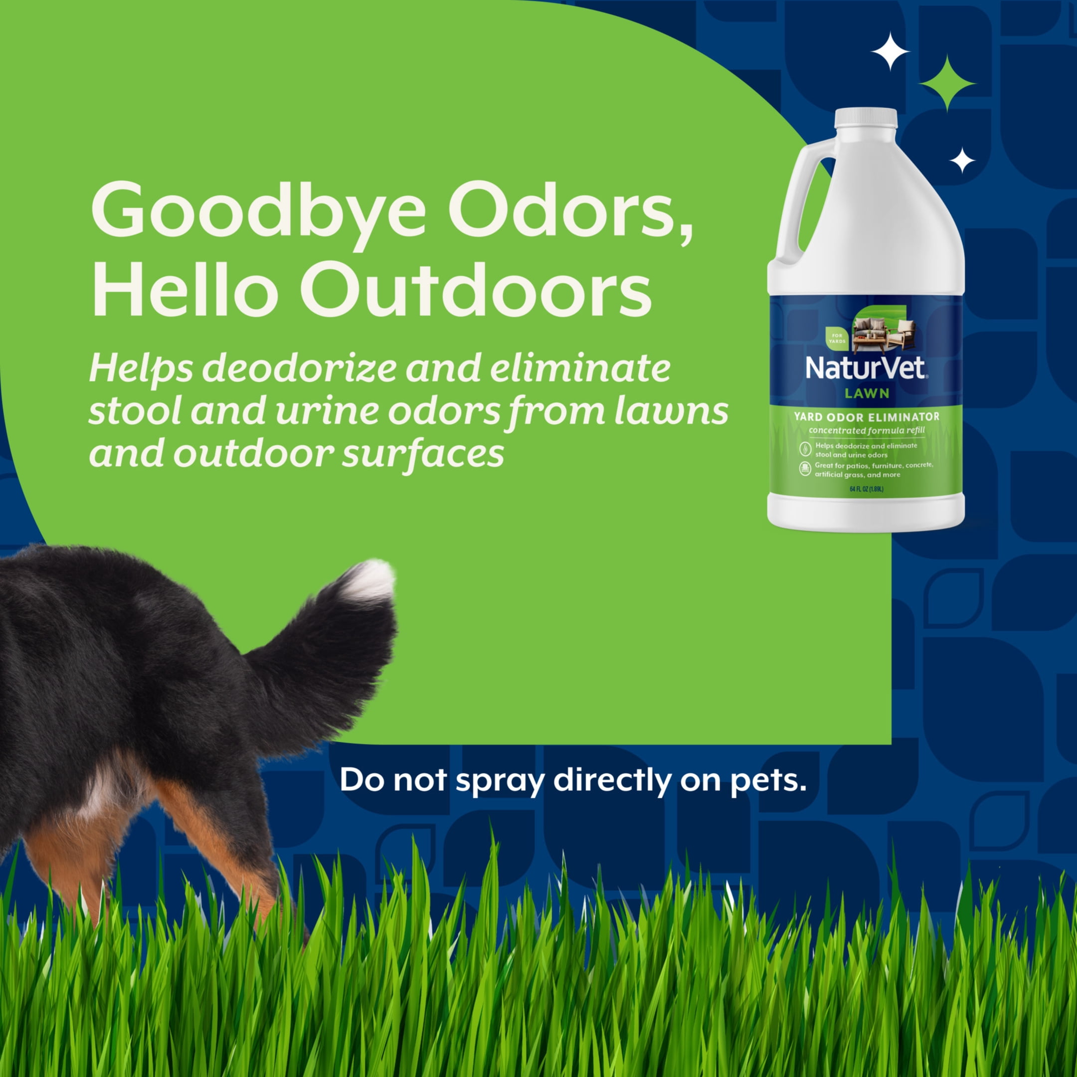 NaturVet Yard Odor Eliminator Concentrate Refill, 64 fl oz