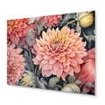 thumbnail image 2 of Designart "Coral Yellow Garden Dahlia Palette Floral Splendor" Floral Metal Wall Art Prints, 2 of 5