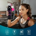 thumbnail image 5 of Botella de agua para deportes al aire libre con asa, taza de acero inoxidable de una sola capa de 800 ml con bola de pelo y borla, 5 of 5