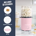 thumbnail image 4 of Nostalgia Hot Air Popcorn Maker, 8-Cup Countertop Popcorn Machine with Measuring Cup, Pink, 4 of 9
