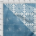 thumbnail image 3 of oneOone Cotton Cambric Medium Blue Fabric Geometric Modern Flower Sewing Craft Projects Fabric Prints By Yard 56 Inch Wide, 3 of 4