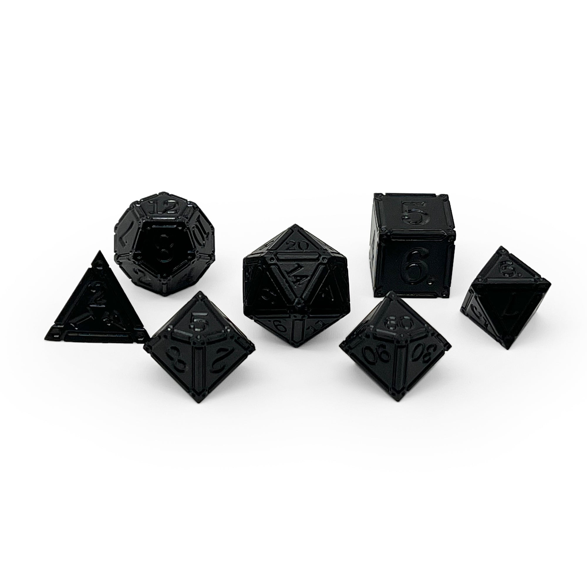DnD Dice | Ironworks - Animate Dead 7 Piece RPG set Alloy Dice | Norse Foundry