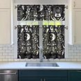 thumbnail image 3 of Kitchen Curtains 36 Inch Short - 3 Panel Set, Gothic Celestial Sun and Moon Print, Mystical Starry Night Astrology Aesthetic, Rod Pocket Window Curtain, Easy Wash, 3 of 6