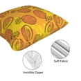 thumbnail image 4 of Throw Pillow Covers, Cute Cantaloupe Orange Soft Square Pillow Cases with Invisible Zipper for Couch Bed Sofa, Farmhouse Fall Home Decor 18"x18", 4 of 7