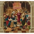 thumbnail image 3 of French School 16x15 Black Modern Framed Museum Art Print Titled - Christ Among the Doctors (16th Century), 3 of 5