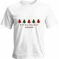 thumbnail image 1 of Camisetas gráficas informales de manga corta con árbol de Navidad rojo y verde para hombre, 1 of 8