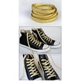 thumbnail image 4 of Santimon Glitter Sequin Shoelace Stylish Flat Shoe Lace For Sneakers/ Board Shoes/ Boots/ Canvas Sneakers 55" Light Gold, 4 of 8