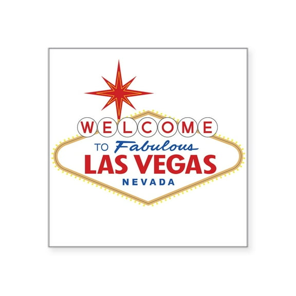 CafePress - Welcome To Fabulous Las Veg Square Sticker 3 X 3 - Square Sticker 3" x 3"