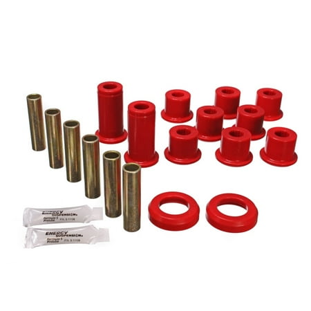 S10 Leaf Springs - Energy Suspension 82-04 GM S-10/S-15 Pickup 2WD / 82-04 S-10 Blazer Red Rear Leaf Spring Bushing Set