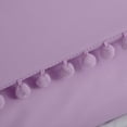 thumbnail image 4 of PiccoCasa 3-Piece Duvet Cover Set with Pompoms Tassel, Twin Purple, 4 of 6