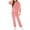 Pink, variant on Dealovy Fleece Jumpsuits Pajamas for Women Plus Size Sherpa Fuzzy Zip up Onesie Sleepwear Hoodies Romper