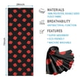 thumbnail image 2 of Red Strawberry Plants Black Pattern Hot Yoga Mat Towel Non Slip for Hot Yoga - Quick-Drying Yoga Mat Cover with 4 Corner Pockets with Travel Bag - Hot Yoga Towel Non Slip 70"x26", 2 of 6
