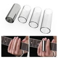 thumbnail image 2 of Guitar Slides Set Includes 3 Glass Slides (5.1cm/ 6cm/ 7cm) + 1 Stainless Steel Slide (6cm) + 4pcs Celluloid Thumb & Finger Picks(Random Color Delivery) with Storage Box, 2 of 7