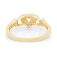 thumbnail image 4 of AFFY 0.03CT Natural Diamond Accent Interlocking Heart Ring for Women 14K Yellow Gold over Silver-5.5, 4 of 6