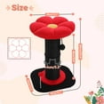 thumbnail image 3 of Pefilos 23" Cat Scratching Post, Small Cat Scratcher Tree for Indoor Cats with Removable Flower Cat Bed, Cat Tree Tower with Spring Ball, Red, 3 of 7