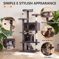 thumbnail image 6 of XF XINFENG 54in Cat Tree Tower Playhouse Multi-Level Pet/Cat Cozy Condo Furniture for Indoor Cats with Scratching Posts Stand House, Purple, 6 of 10