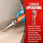 Great Stuff 100% Silicone Caulk - White RTV Silicone Sealant, All Purpose Sealant 10.1 oz
