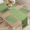 thumbnail image 2 of Ambesonne Plant Table Runner & Placemats, Exotic Setting Branches, Placemat 4 pcs + Runner 12"x90", Fern Green, 2 of 2