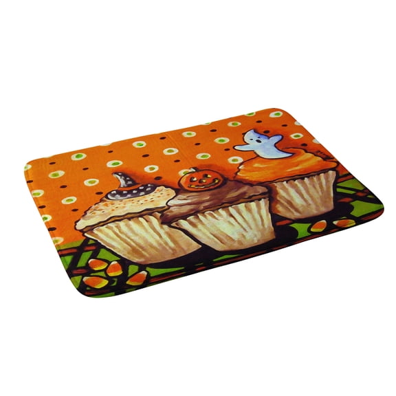 Society6 Renie Britenbucher Halloween Cupcakes Bath Mat 34" x 21"