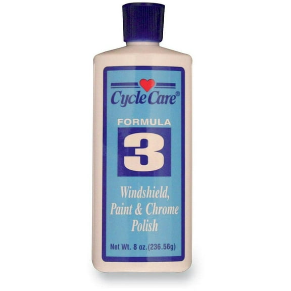 Cycle Care Formulas Formula 3 Windshield, Paint and Chrome Polish - 8oz.