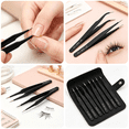 thumbnail image 4 of EXLEAF 2026 New 2Packs Straight Curved Tweezers for Nail Art Eyelash Extension Nipper Picking Tool for Home, Salon, Spa, Travel, 4 of 6