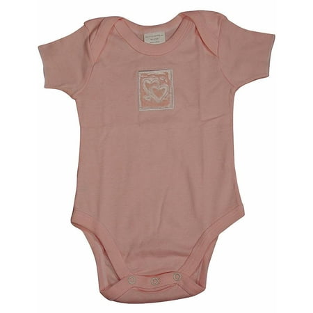 - Little Giraffe - Baby Girls, Short Sleeved Bodysuit Pink / 6 Months