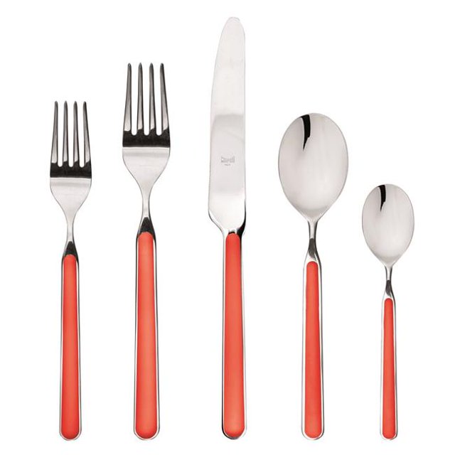 Mepra 10S722005 Ensemble de Fantasia en Acier Inoxydable, Rouge - 5 Pcs
