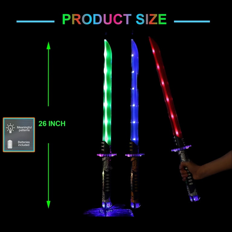 26 inch Deluxe LED Light up Ninja Toy Sword with Motion Activated
