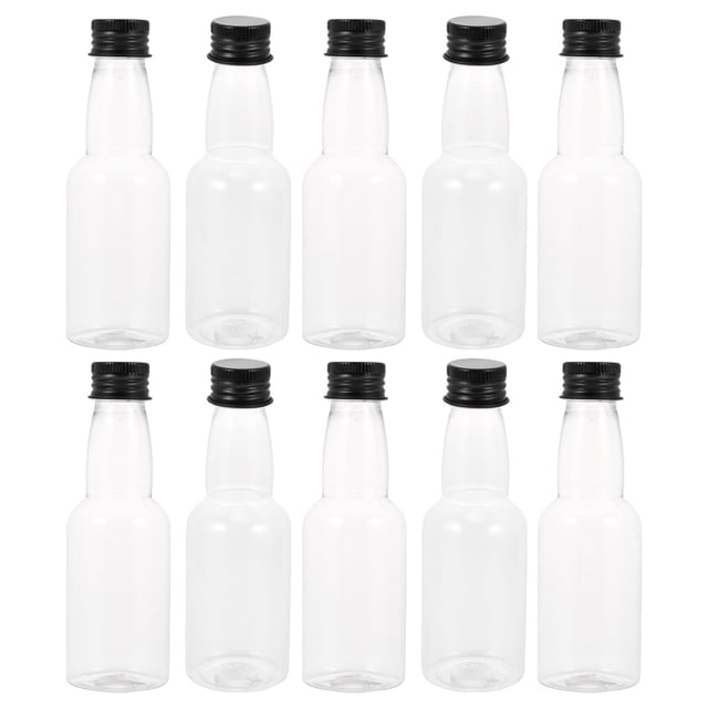 BESTYASH 50 Pcs Petites Bouteilles en Plastique Transparent pour Rangement de Boissons Bouteilles Réutilisables pour Fournitures Extérieures