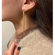 Polished Long Drop Earrings