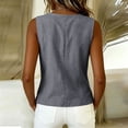 thumbnail image 6 of VBVC Women's V-Neck Button Down Vest, Ladies' Lightweight Sleeveless Waistcoat, Casual Blazer Tank Top For Women,Gray,S-2XL, 6 of 8