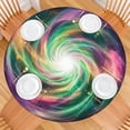 thumbnail image 2 of Colorful Spiral Pattern Round Fitted Tablecloth with Elastic Edge,Dining Table Cover Waterproof,Outdoor Round Tablecloth for Camping,Dining,Indoor and Outdoor, 2 of 7