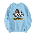 thumbnail image 2 of Halloween Sweatshirt Men Funny Pumpkin Ghost Print Casual Long Sleeve Spooky Pullover Sweatshirts New Stylish Comfort T-Shirts Sky Blue XXXL, 2 of 5