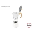 thumbnail image 3 of HUDSON VALLEY | Set Cafetera Italiana de Aluminio 290 ml, ideal para 6 tazas + 2 Pocillos y 2 Platos de Cerámica, Cafetera Moka Clásica para Café Espresso, Compacta y Duradera, Color Blanco, 3 of 5