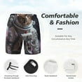 thumbnail image 3 of Daiia Cat Astronaut In Space Mens Swim Trunks Swim Shorts Quick Dry Swim Shorts with Mesh Lining Pockets-X-Large, 3 of 9