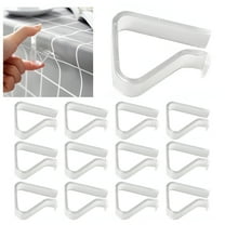 Opvise 12-Pack Heavy Duty Clear Tablecloth Clips, Waterproof PS Plastic Table Clamp Holders for Indoor Outdoor Parties, Weddings, Picnics, Universal Fit for Most Table Thickness