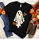 thumbnail image 2 of Camisetas con estampado de flores, fantasma y calabaza para Mujer, ropa de fiesta de Halloween, Tops góticos de calle de Hip Hop, Camisetas para Mujer, gran oferta, 2 of 5