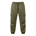 thumbnail image 5 of Men's Slim Fit Cargo Workwear Pants, Straight Leg Drawstring Elastic Waist Multi Pockets Casual Trousers Joggers, Quick Dry Breathable Lightweight Stretchy, Outdoor Hiking Gym, 5 of 9