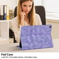 thumbnail image 3 of Case for iPad Pro 11 inch 2022/2021/2020/2018, Purple Leather Folio Stand with Pencil Holder & Card Slot, Auto Wake/Sleep, 3 of 7